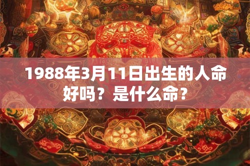 1988年3月11日出生的人命好吗？是什么命？