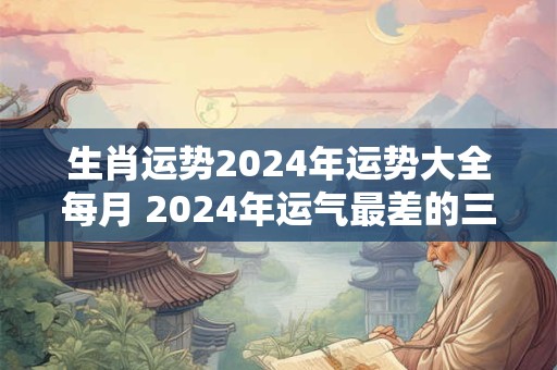生肖运势2024年运势大全每月 2024年运气最差的三大生肖