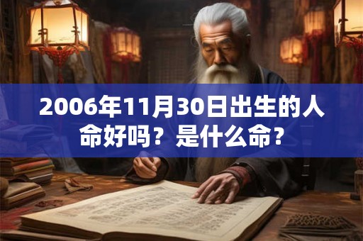 2006年11月30日出生的人命好吗？是什么命？