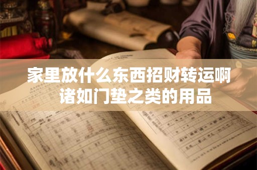 家里放什么东西招财转运啊   诸如门垫之类的用品