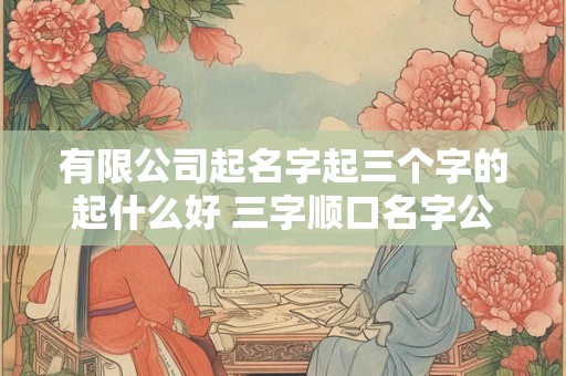 有限公司起名字起三个字的起什么好 三字顺口名字公司带金