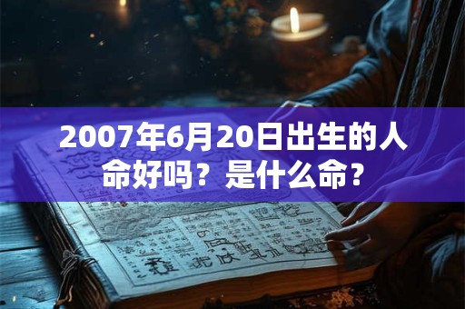 2007年6月20日出生的人命好吗？是什么命？