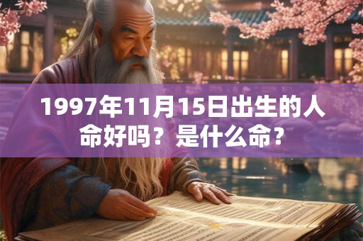 1997年11月15日出生的人命好吗？是什么命？