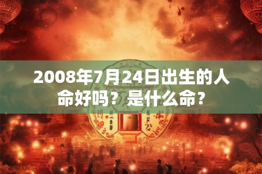 2008年7月24日出生的人命好吗？是什么命？