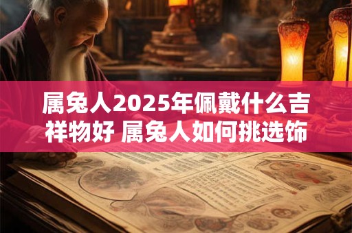 属兔人2025年佩戴什么吉祥物好 属兔人如何挑选饰品