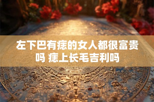 左下巴有痣的女人都很富贵吗 痣上长毛吉利吗