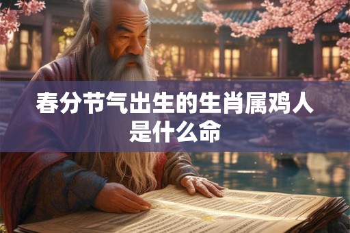 春分节气出生的生肖属鸡人是什么命