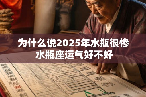 为什么说2025年水瓶很惨 水瓶座运气好不好
