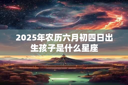 2025年农历六月初四日出生孩子是什么星座 2025年农历六月初四日出生孩子是什么星座