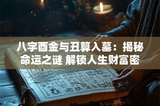 八字酉金与丑算入墓:揭秘命运之谜 解锁人生财富密码 八字酉金与丑算入墓:揭秘命运之谜 解锁人生财富密码