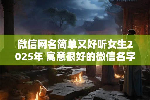 微信网名简单又好听女生2025年 寓意很好的微信名字