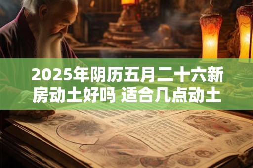 2025年阴历五月二十六新房动土好吗 适合几点动土