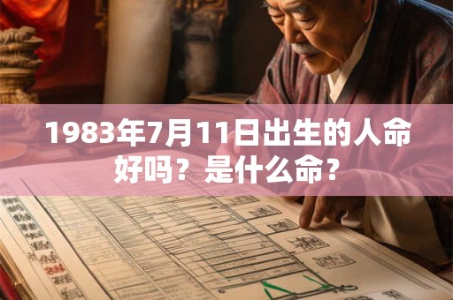 1983年7月11日出生的人命好吗？是什么命？