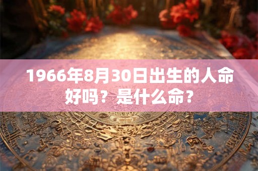 1966年8月30日出生的人命好吗？是什么命？