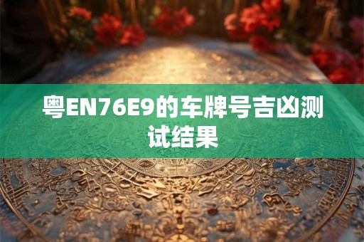粤EN76E9的车牌号吉凶测试结果