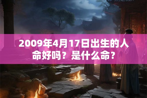 2009年4月17日出生的人命好吗？是什么命？