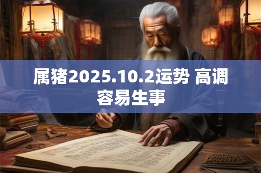属猪2025.10.2运势 高调容易生事