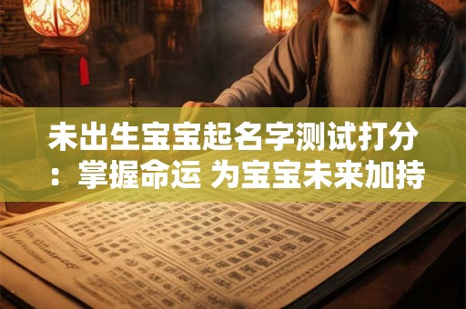 未出生宝宝起名字测试打分:掌握命运 为宝宝未来加持! 未出生宝宝起名字测试打分:掌握命运 为宝宝未来加持!