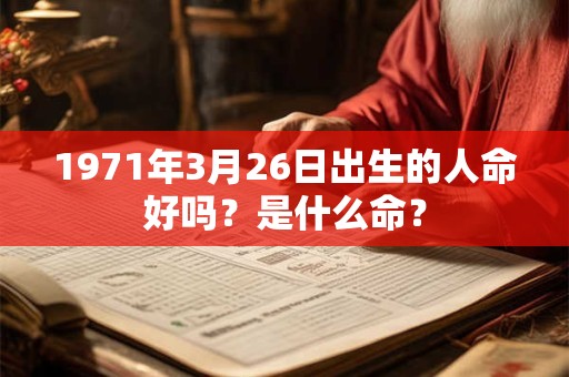1971年3月26日出生的人命好吗？是什么命？