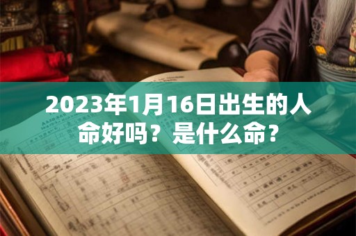 2023年1月16日出生的人命好吗？是什么命？