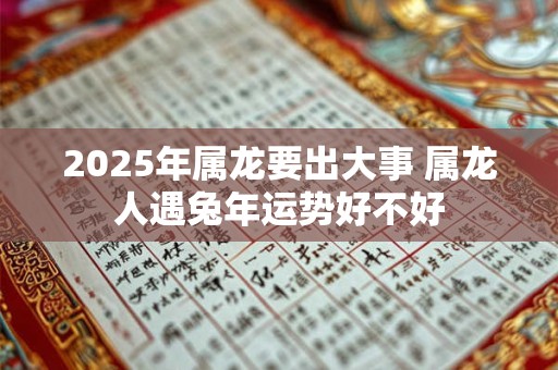2025年属龙要出大事 属龙人遇兔年运势好不好 2025年属龙要出大事 属龙人遇兔年运势好不好
