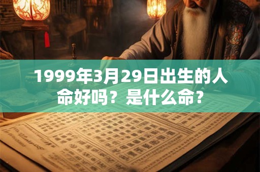 1999年3月29日出生的人命好吗？是什么命？