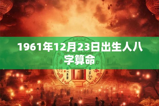 1961年12月23日出生人八字算命