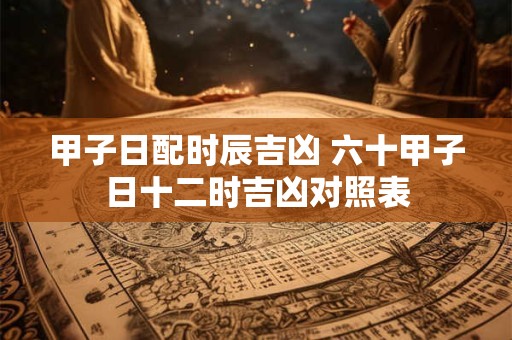 甲子日配时辰吉凶 六十甲子日十二时吉凶对照表