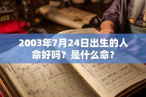 2003年7月24日出生的人命好吗？是什么命？