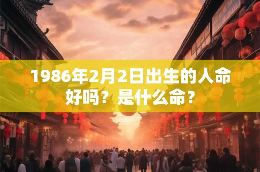 1986年2月2日出生的人命好吗？是什么命？