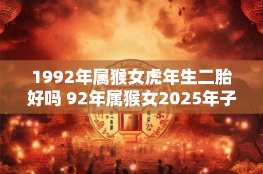 1992年属猴女虎年生二胎好吗 92年属猴女2025年子女运