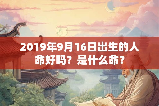 2019年9月16日出生的人命好吗？是什么命？