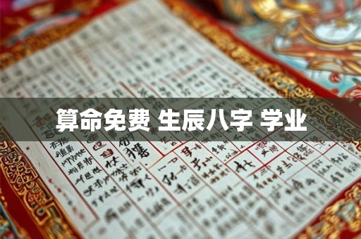 算命免费 生辰八字 学业
