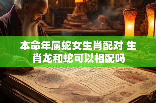本命年属蛇女生肖配对 生肖龙和蛇可以相配吗