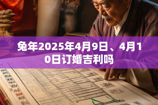 兔年2025年4月9日、4月10日订婚吉利吗