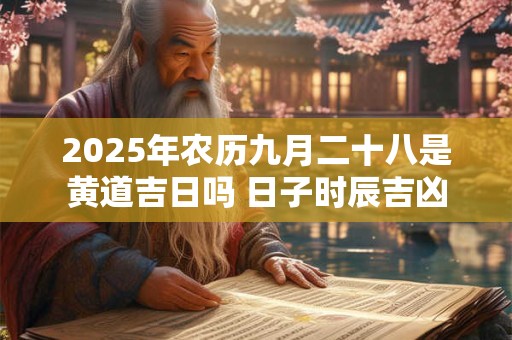2025年农历九月二十八是黄道吉日吗 日子时辰吉凶