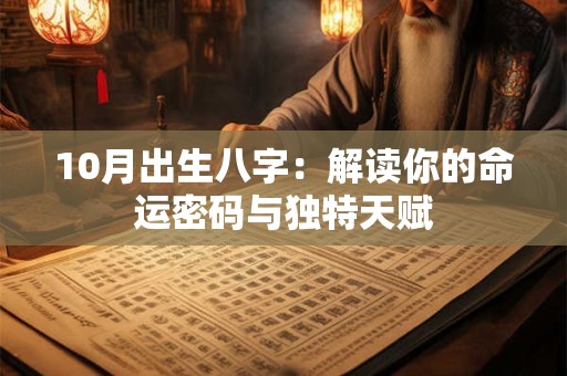 10月出生八字：解读你的命运密码与独特天赋