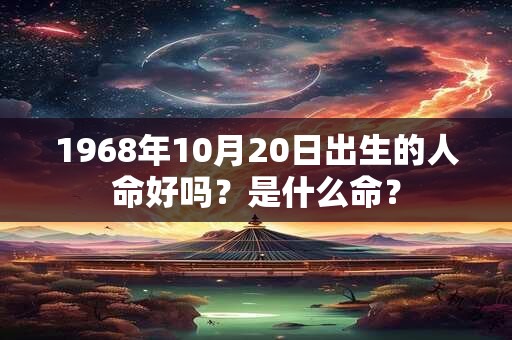 1968年10月20日出生的人命好吗？是什么命？