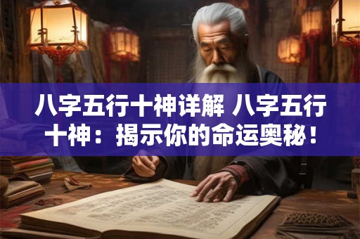 八字五行十神详解 八字五行十神:揭示你的命运奥秘! 八字五行十神详解 八字五行十神:揭示你的命运奥秘!