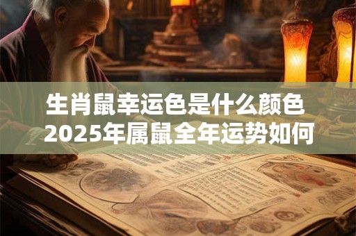 生肖鼠幸运色是什么颜色 2025年属鼠全年运势如何