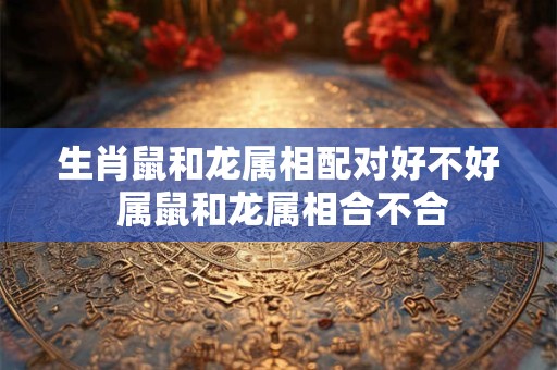 生肖鼠和龙属相配对好不好 属鼠和龙属相合不合