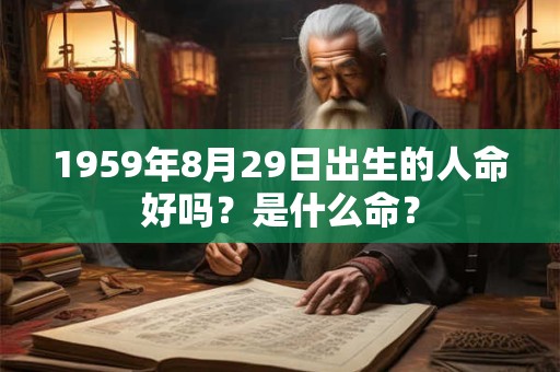 1959年8月29日出生的人命好吗？是什么命？