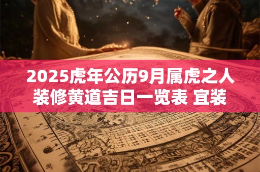 2025虎年公历9月属虎之人装修黄道吉日一览表 宜装潢佳期