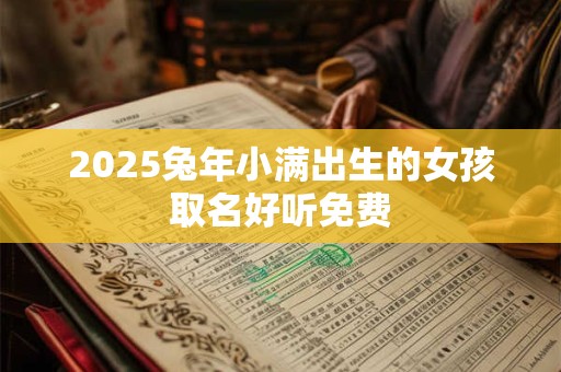 2025兔年小满出生的女孩取名好听免费