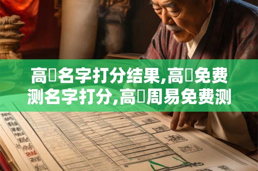 高菓名字打分结果,高菓免费测名字打分,高菓周易免费测名字打分