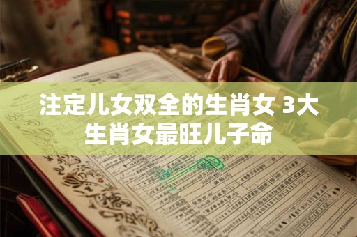 注定儿女双全的生肖女 3大生肖女最旺儿子命