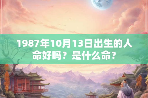 1987年10月13日出生的人命好吗？是什么命？