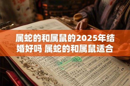 属蛇的和属鼠的2025年结婚好吗 属蛇的和属鼠适合几月结婚