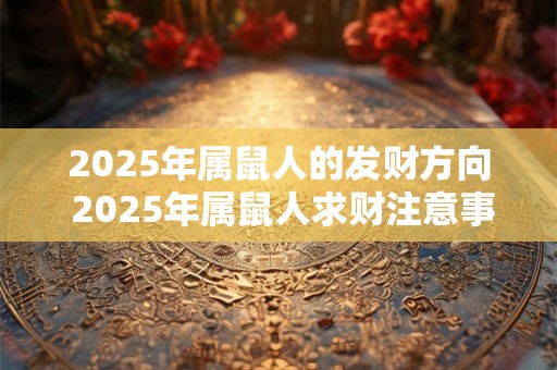 2025年属鼠人的发财方向 2025年属鼠人求财注意事项