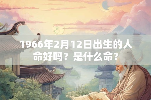 1966年2月12日出生的人命好吗？是什么命？
